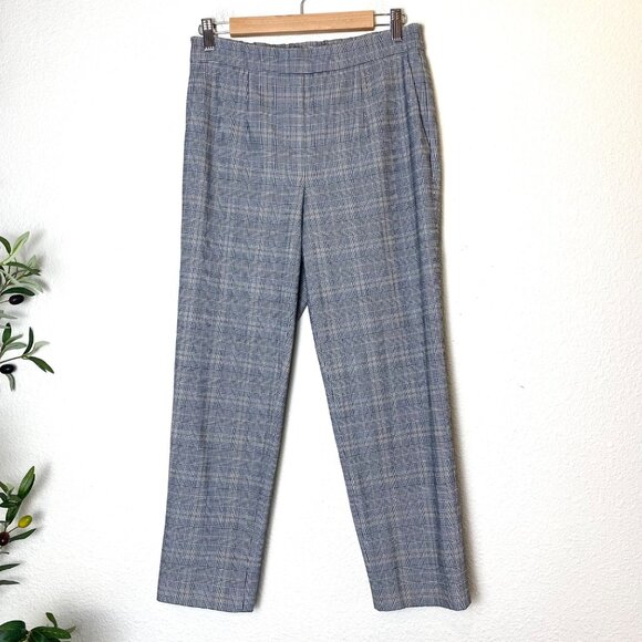 Aritzia Babaton Conan Straight Leg Tartan Plaid Cropped Pants Trousers 8 - Picture 3 of 9